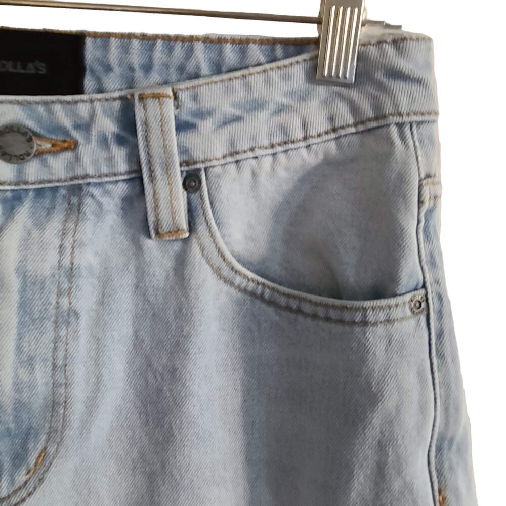 ROLLA'S Relaxo Chop Straight Leg Raw Hem Jeans In Original Bleach 16266C Mens 28 - Picture 6 of 16